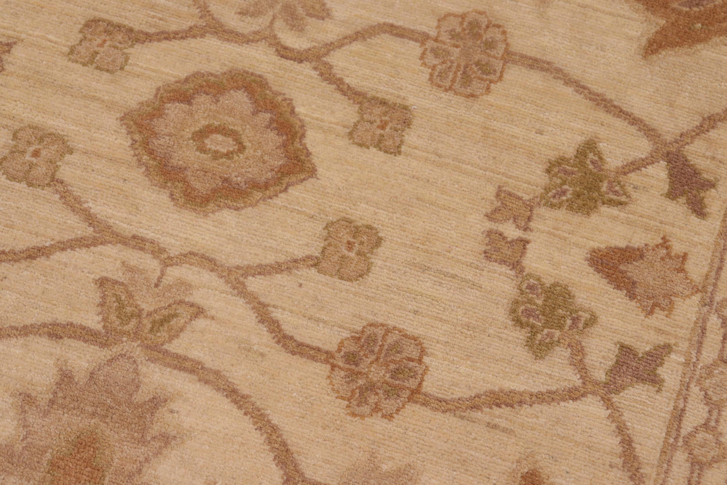handmade Traditional Kafkaz Beige Tan Hand Knotted RECTANGLE 100% WOOL area rug 8x10