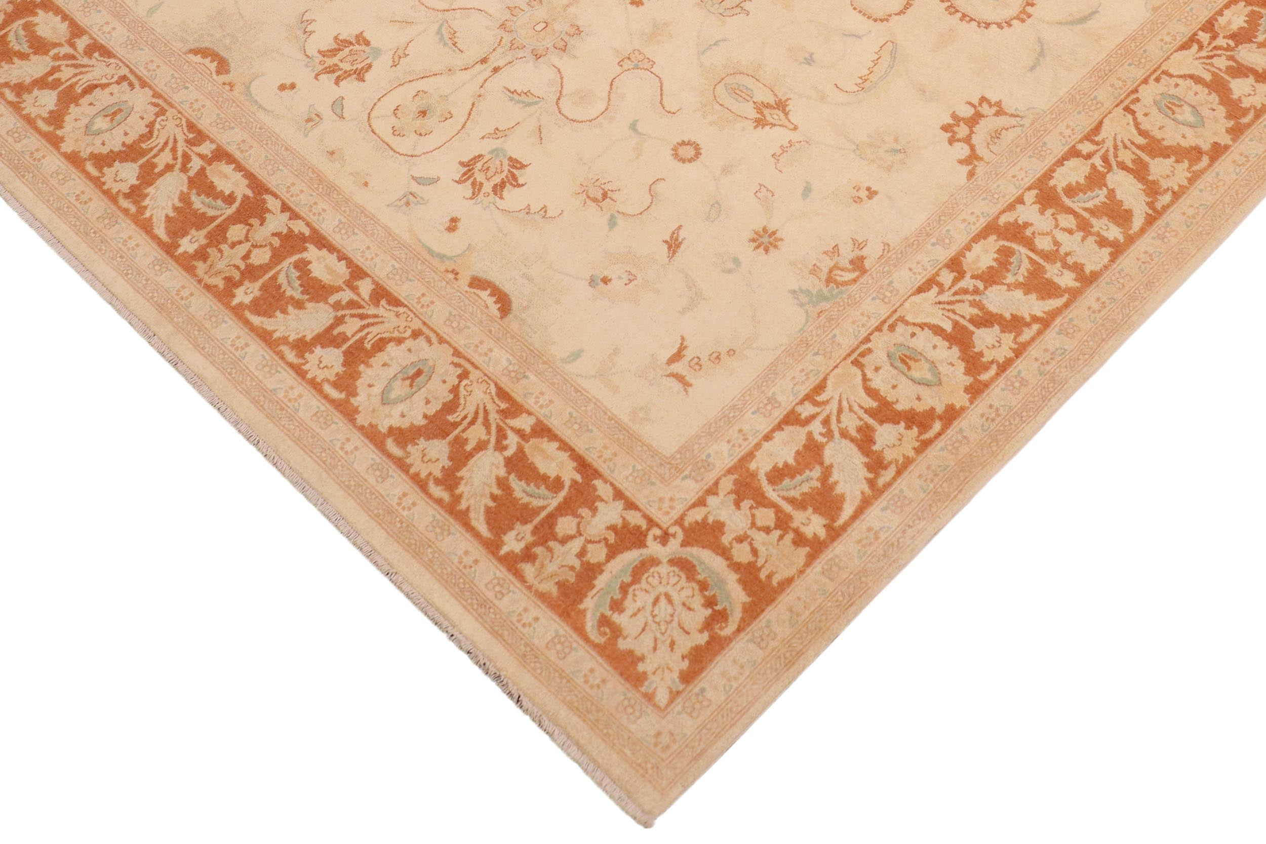 handmade Traditional Kafkaz Beige Orange Hand Knotted RECTANGLE 100% WOOL area rug 8x10
