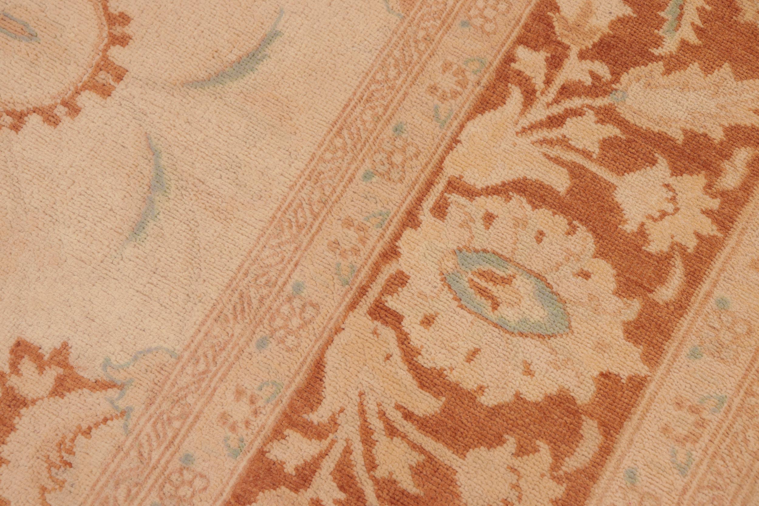 handmade Traditional Kafkaz Beige Orange Hand Knotted RECTANGLE 100% WOOL area rug 8x10
