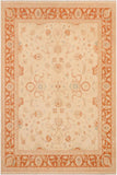 handmade Traditional Kafkaz Beige Orange Hand Knotted RECTANGLE 100% WOOL area rug 8 x 10