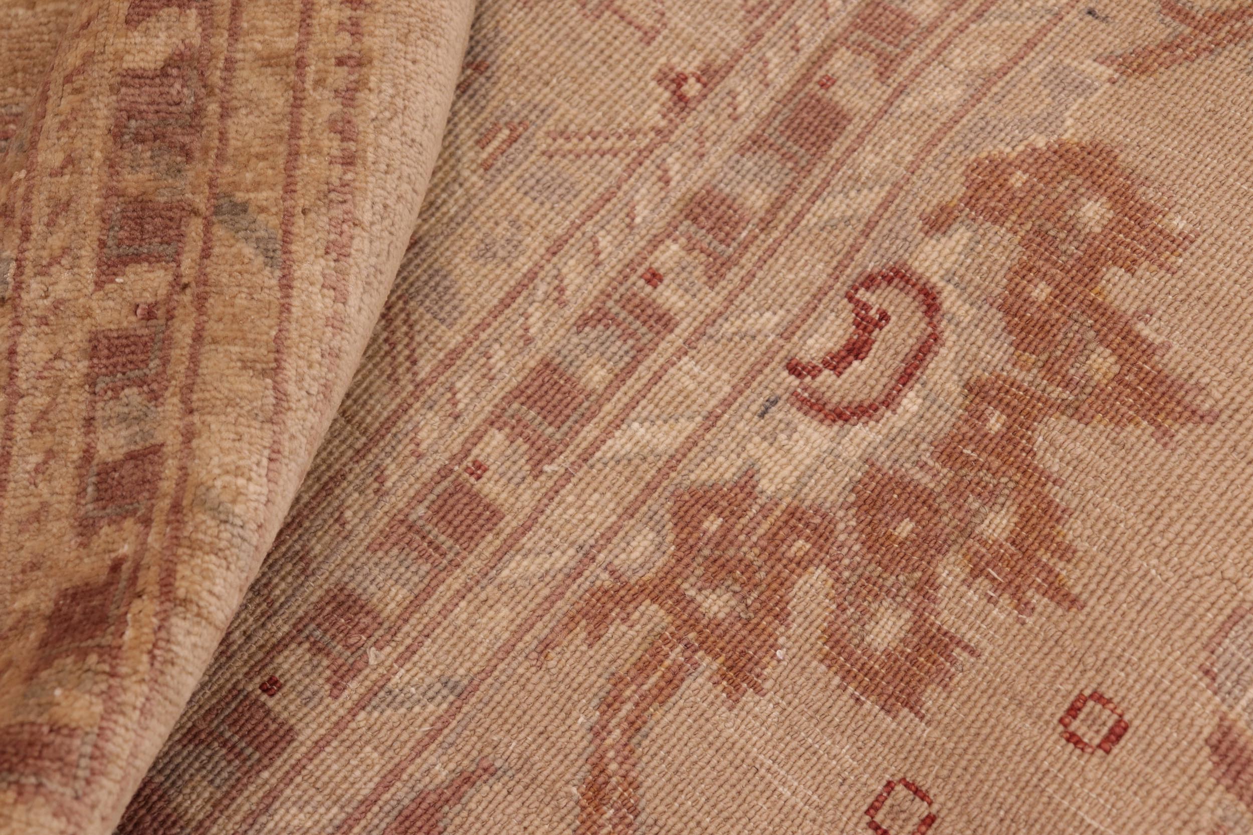 handmade Traditional Kafkaz Tan Nude Hand Knotted RECTANGLE 100% WOOL area rug 8x9