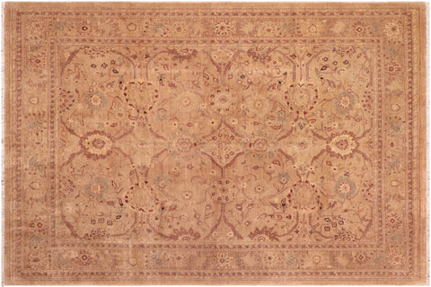 handmade Traditional Kafkaz Tan Nude Hand Knotted RECTANGLE 100% WOOL area rug 8x9