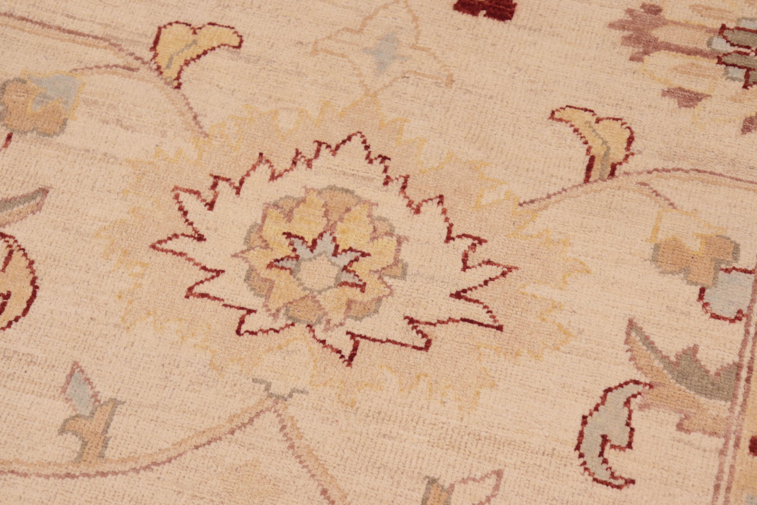 handmade Traditional Kafkaz Beige Red Hand Knotted RECTANGLE 100% WOOL area rug 8x10