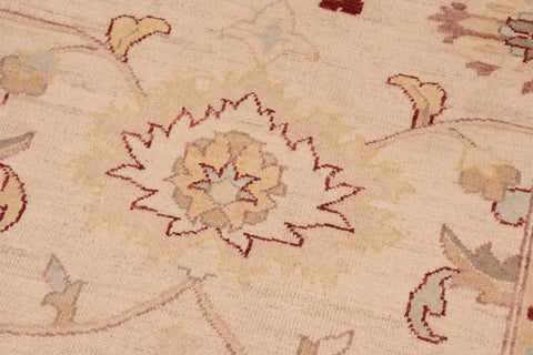 handmade Traditional Kafkaz Beige Red Hand Knotted RECTANGLE 100% WOOL area rug 8x10