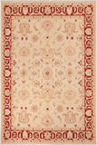 handmade Traditional Kafkaz Beige Red Hand Knotted RECTANGLE 100% WOOL area rug 8 x 10