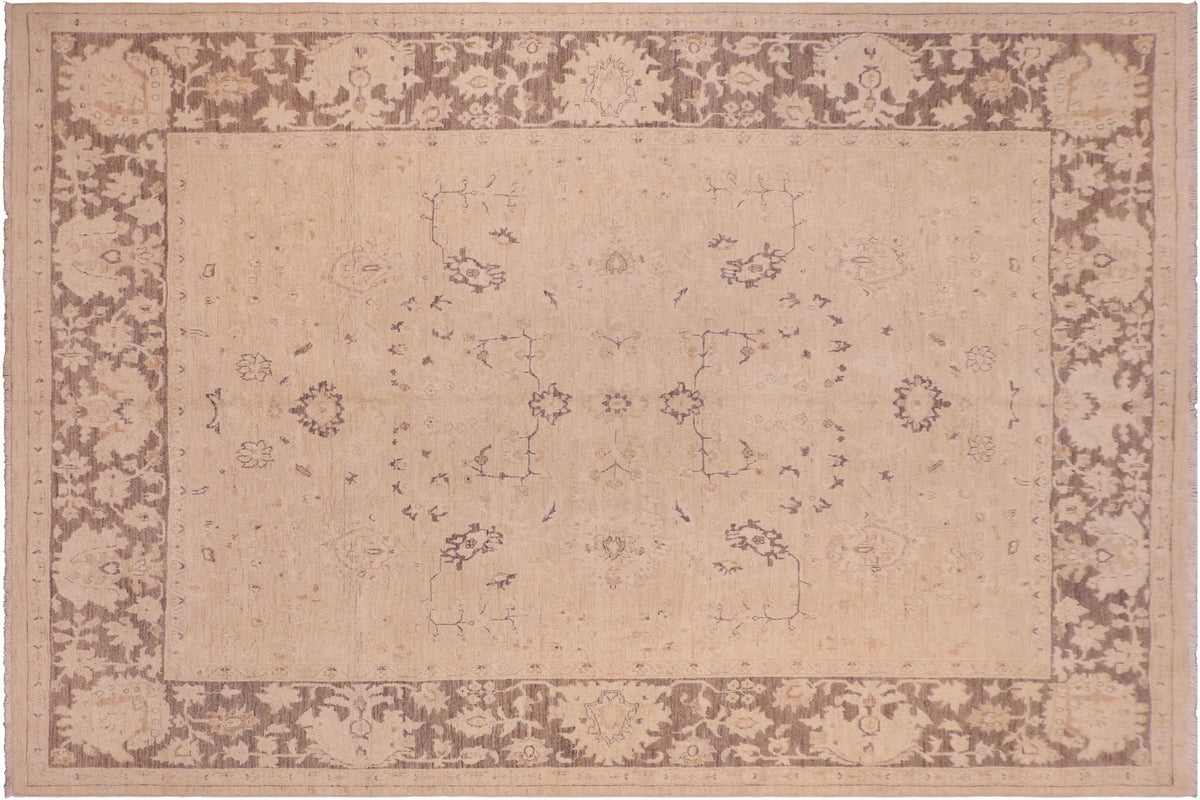 handmade Traditional Kafkaz Tan Brown Hand Knotted RECTANGLE 100% WOOL area rug 8x10