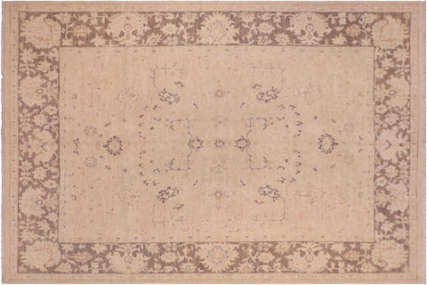handmade Traditional Kafkaz Tan Brown Hand Knotted RECTANGLE 100% WOOL area rug 8x10