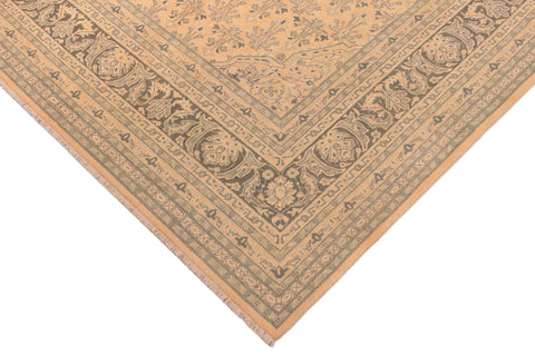 handmade Transitional Kafkaz Beige Charcoal Hand Knotted RECTANGLE 100% WOOL area rug 8x10