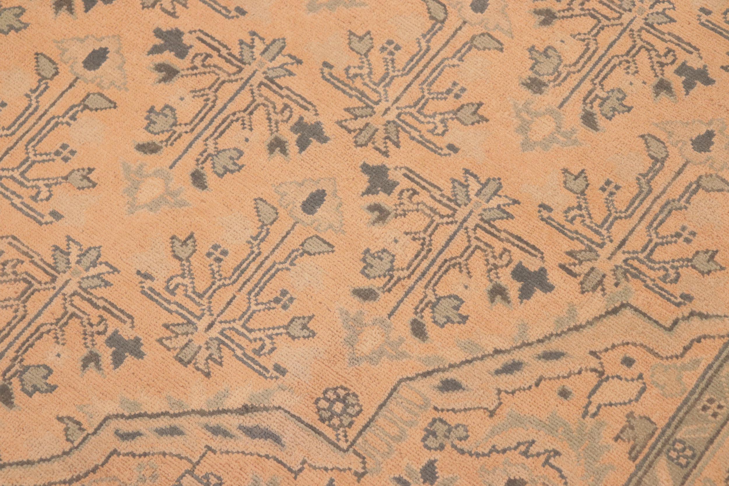 handmade Transitional Kafkaz Beige Charcoal Hand Knotted RECTANGLE 100% WOOL area rug 8x10