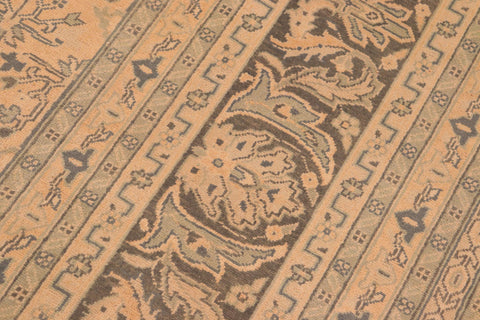 handmade Transitional Kafkaz Beige Charcoal Hand Knotted RECTANGLE 100% WOOL area rug 8x10