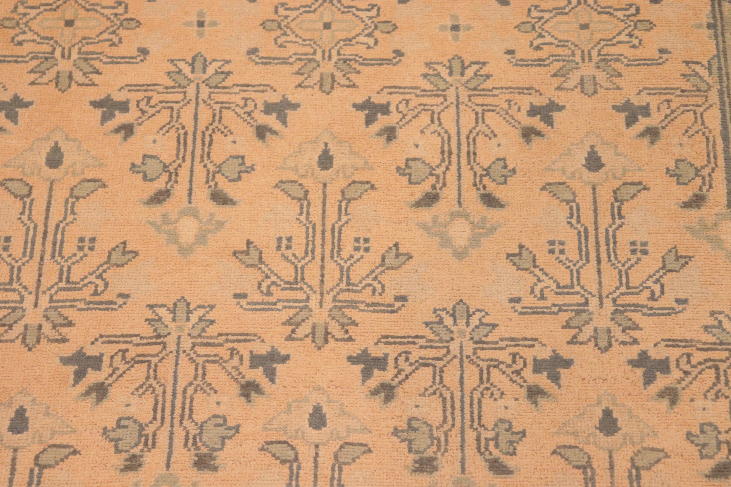 handmade Transitional Kafkaz Beige Charcoal Hand Knotted RECTANGLE 100% WOOL area rug 8x10