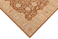 handmade Traditional Kafkaz Brown Beige Hand Knotted RECTANGLE 100% WOOL area rug 8X10