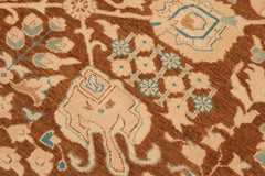 handmade Traditional Kafkaz Brown Beige Hand Knotted RECTANGLE 100% WOOL area rug 8X10