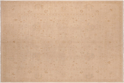 handmade Traditional Kafkaz Beige Tan Hand Knotted RECTANGLE 100% WOOL area rug 8x10