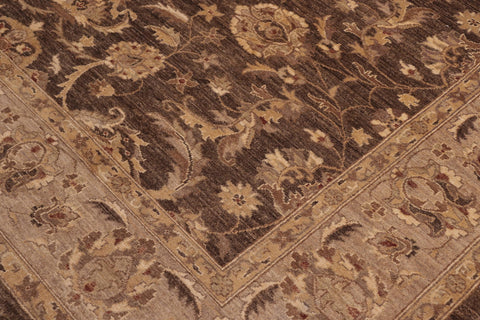handmade Traditional Kafkaz Brown Tan Hand Knotted RECTANGLE 100% WOOL area rug 8x10