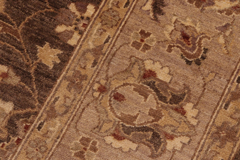 handmade Traditional Kafkaz Brown Tan Hand Knotted RECTANGLE 100% WOOL area rug 8x10