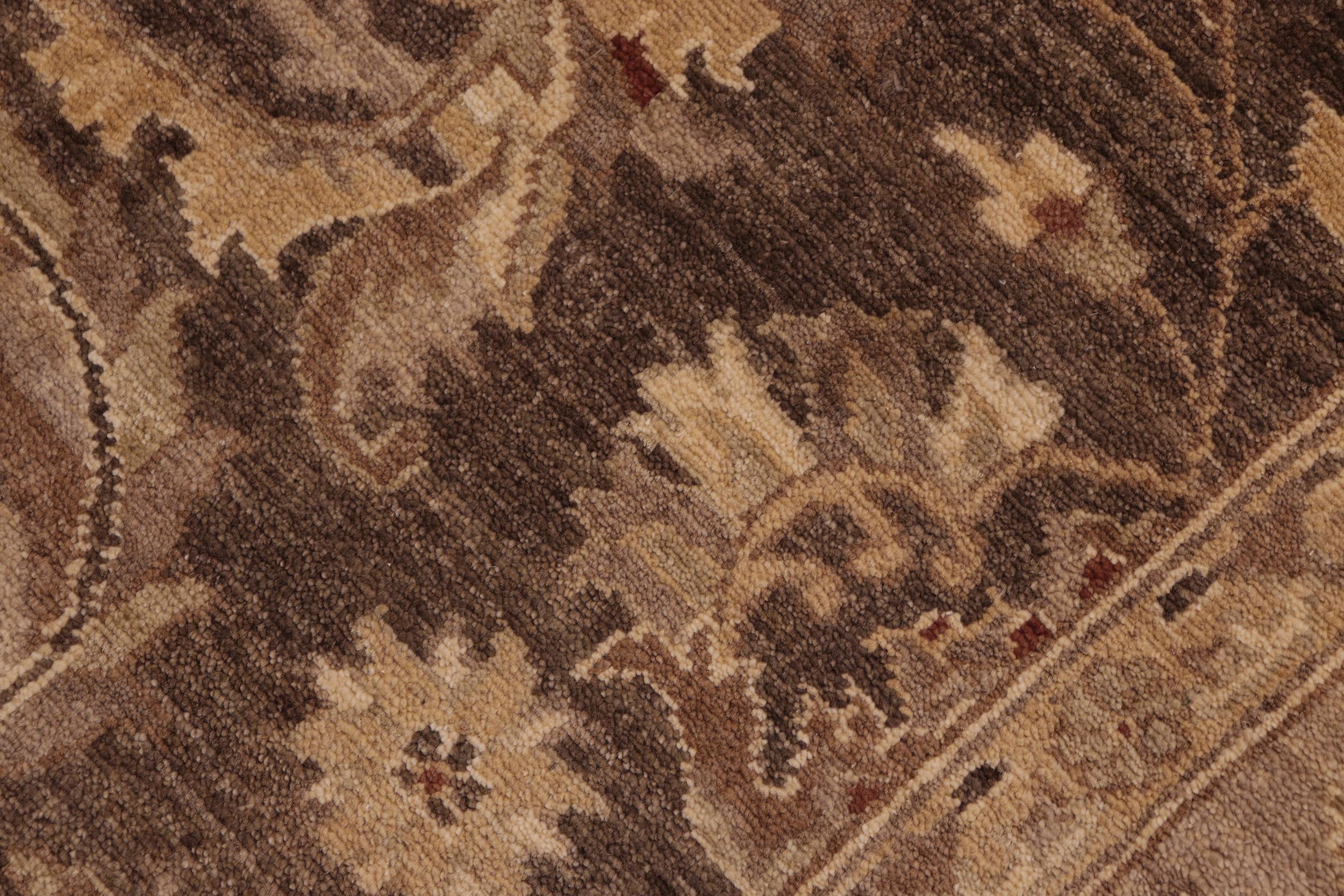 handmade Traditional Kafkaz Brown Tan Hand Knotted RECTANGLE 100% WOOL area rug 8x10