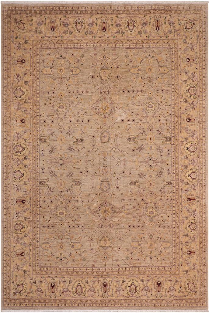 handmade Traditional Kafkaz Gray Gold Hand Knotted RECTANGLE 100% WOOL area rug 8X10
