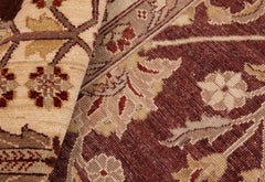 handmade Traditional Kafkaz Brown Beige Hand Knotted RECTANGLE 100% WOOL area rug 8X11