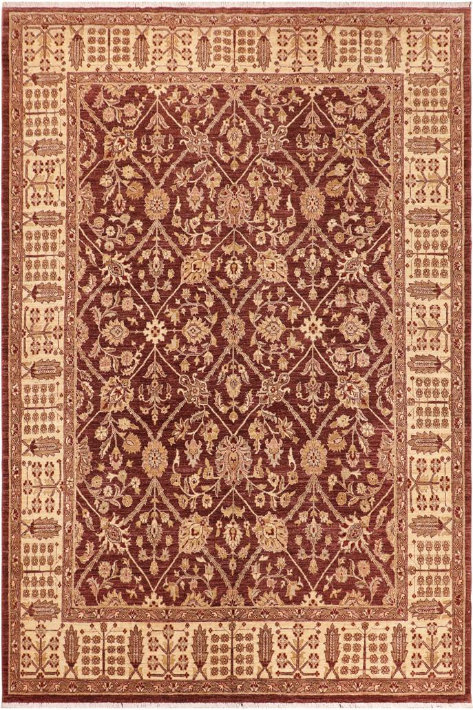 handmade Traditional Kafkaz Brown Beige Hand Knotted RECTANGLE 100% WOOL area rug 8X11