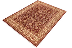 handmade Traditional Kafkaz Brown Beige Hand Knotted RECTANGLE 100% WOOL area rug 8X11