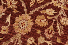 handmade Traditional Kafkaz Brown Beige Hand Knotted RECTANGLE 100% WOOL area rug 8X11