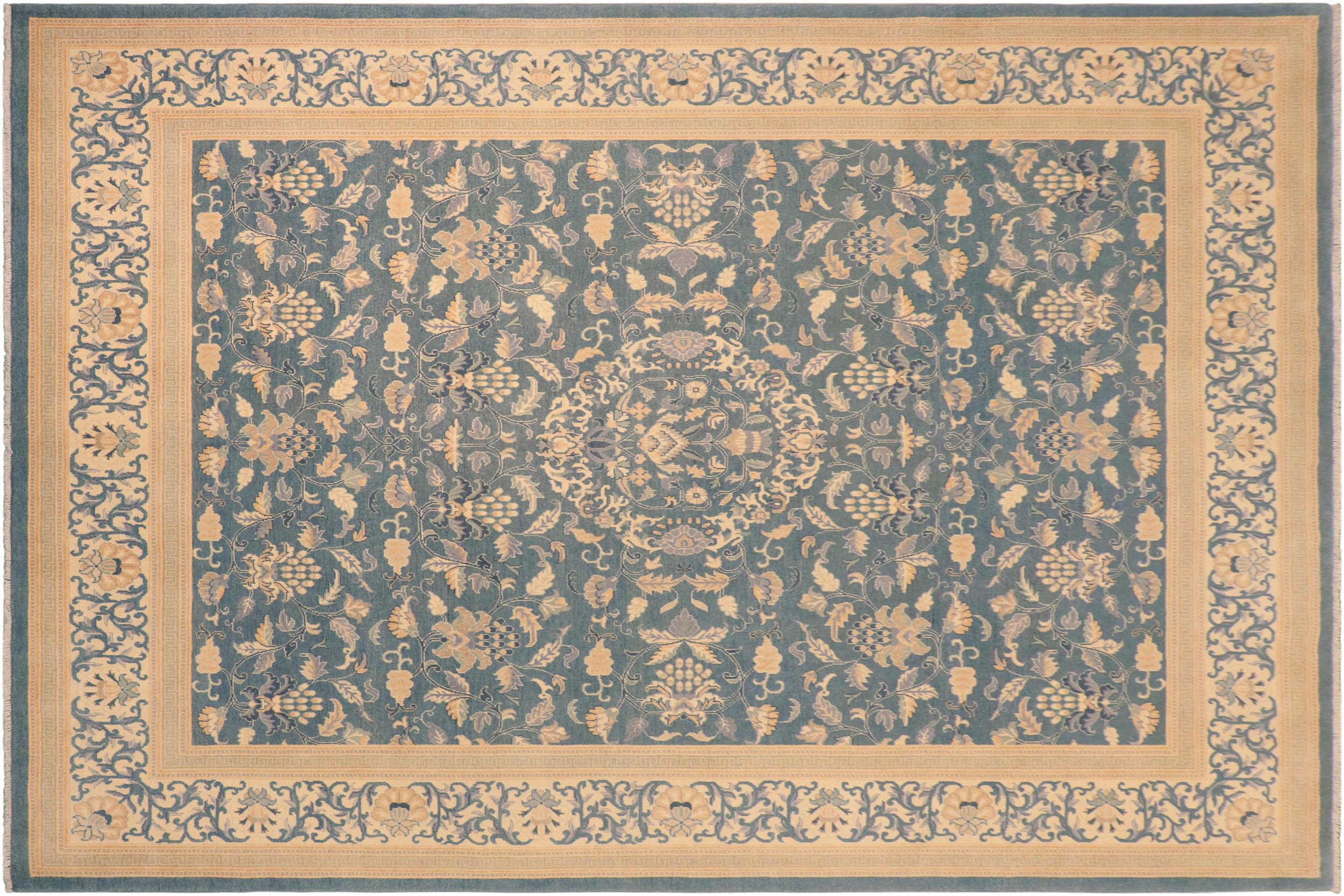 handmade Traditional Kafkaz Gray Tan Hand Knotted RECTANGLE 100% WOOL area rug 8x10