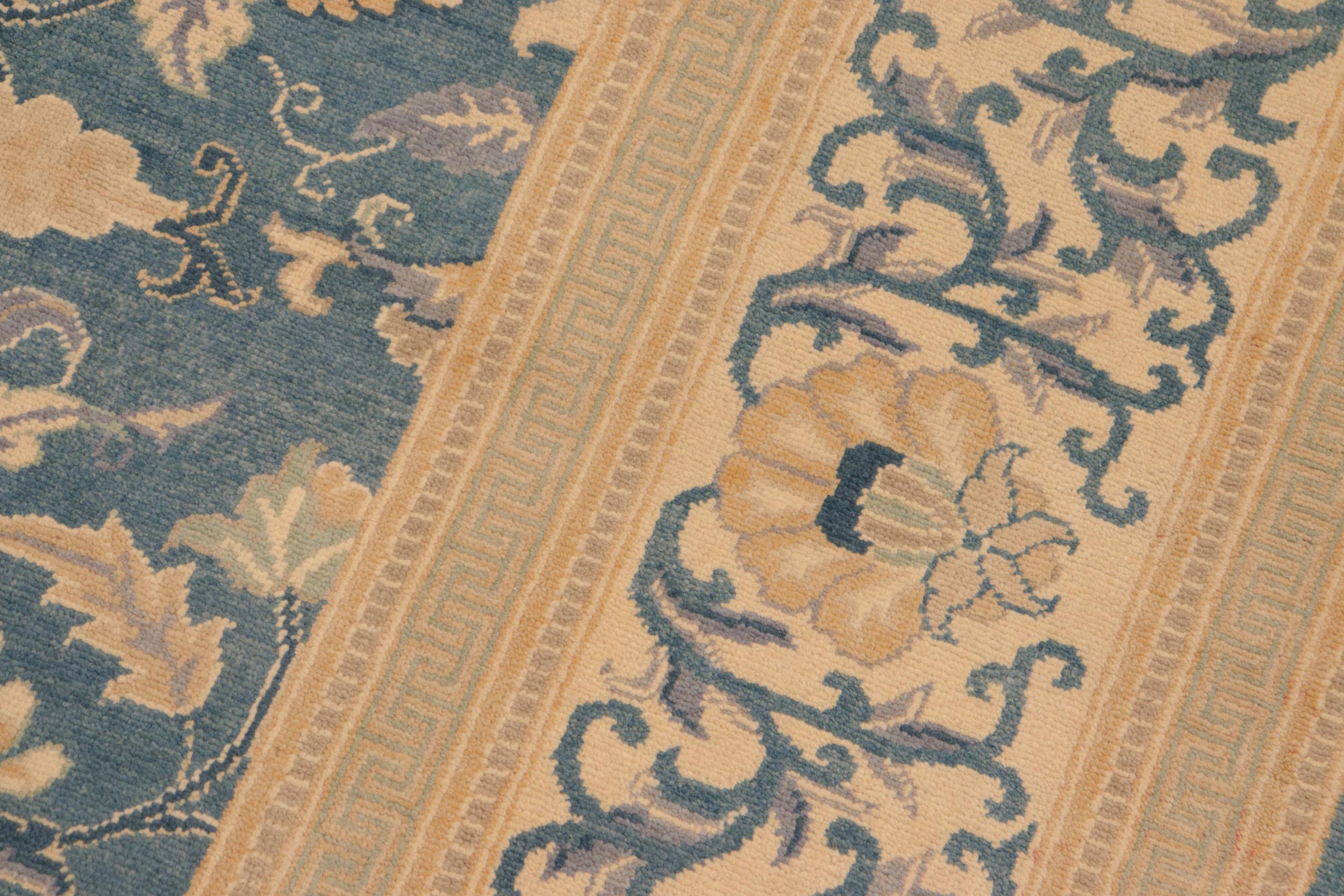 handmade Traditional Kafkaz Gray Tan Hand Knotted RECTANGLE 100% WOOL area rug 8x10