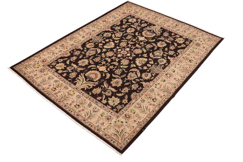 handmade Traditional Kafkaz Brown Tan Hand Knotted RECTANGLE 100% WOOL area rug 8x10