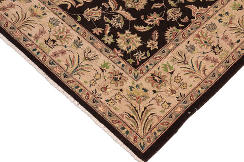 handmade Traditional Kafkaz Brown Tan Hand Knotted RECTANGLE 100% WOOL area rug 8x10