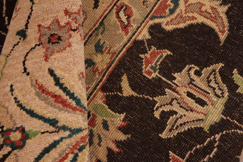 handmade Traditional Kafkaz Brown Tan Hand Knotted RECTANGLE 100% WOOL area rug 8x10