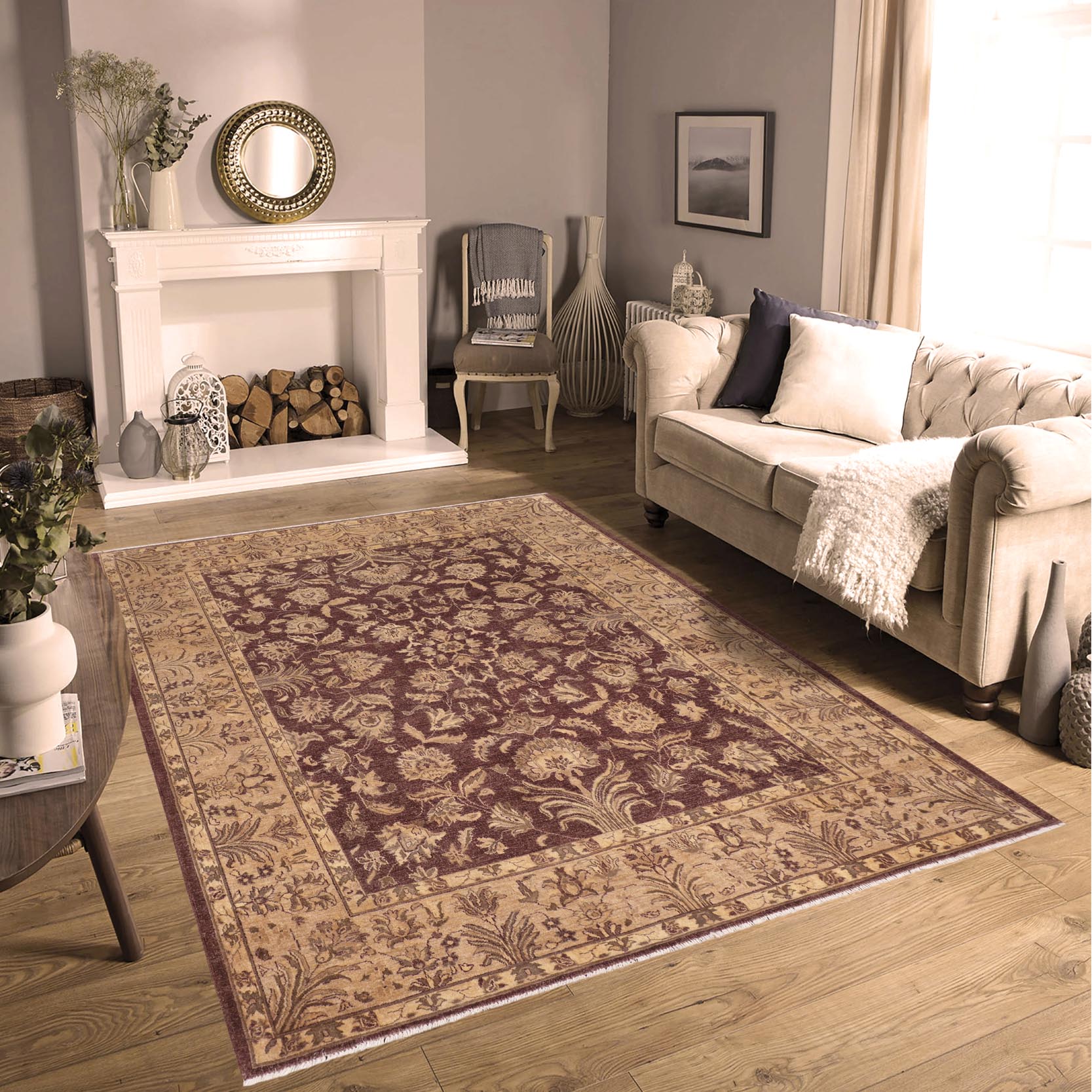 handmade Traditional Kafkaz Brown Tan Hand Knotted RECTANGLE 100% WOOL area rug 8x10