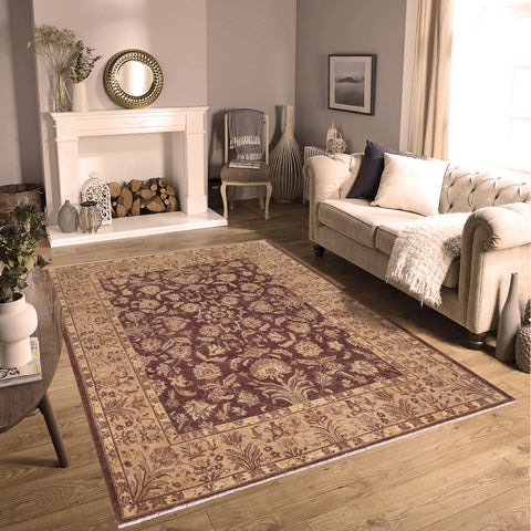 handmade Traditional Kafkaz Brown Tan Hand Knotted RECTANGLE 100% WOOL area rug 8x10