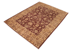 handmade Traditional Kafkaz Brown Tan Hand Knotted RECTANGLE 100% WOOL area rug 8X10