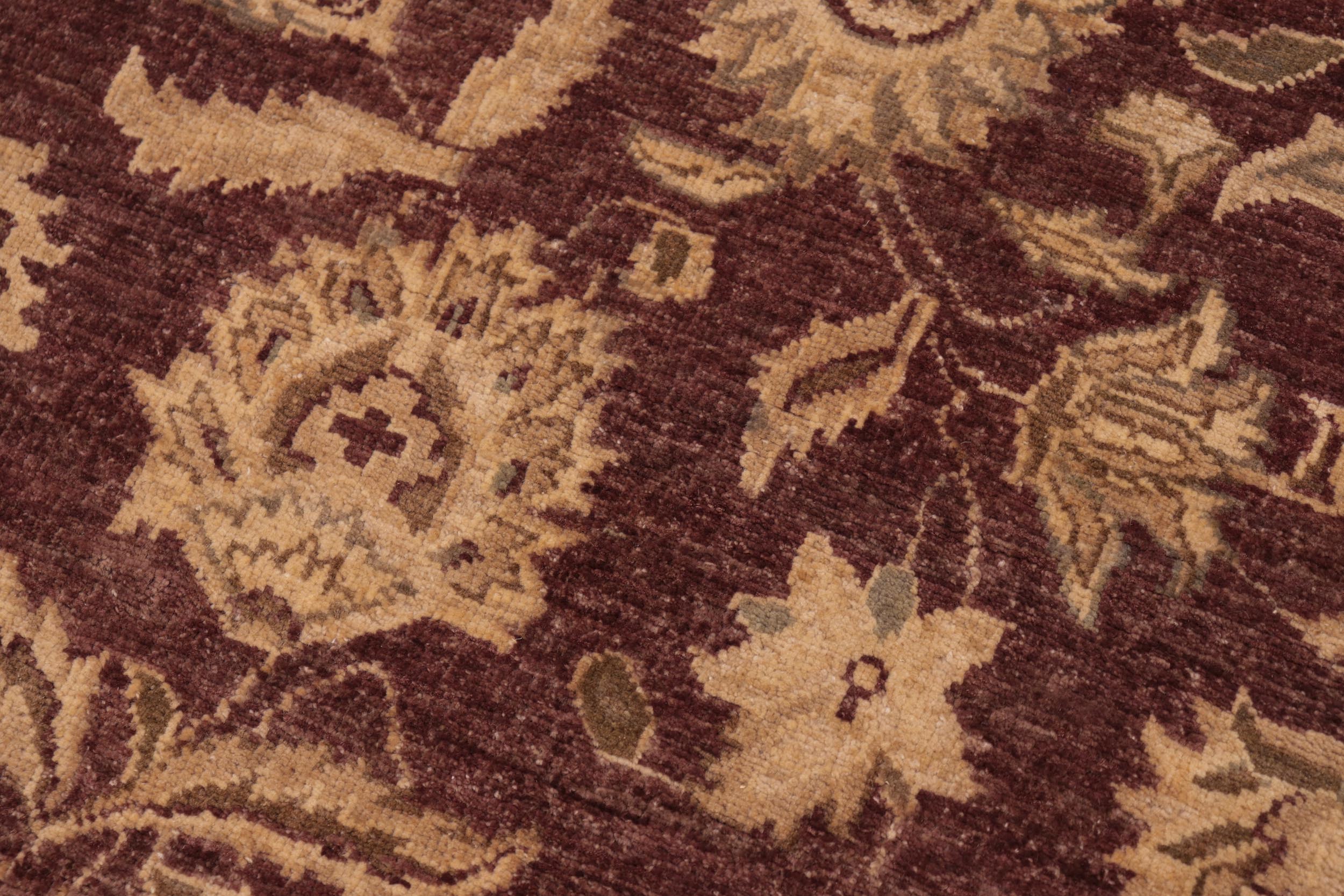 handmade Traditional Kafkaz Brown Tan Hand Knotted RECTANGLE 100% WOOL area rug 8x10