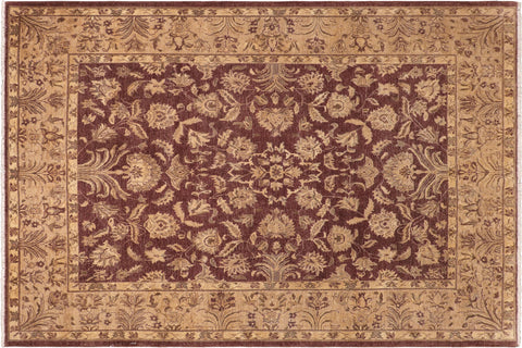 handmade Traditional Kafkaz Brown Tan Hand Knotted RECTANGLE 100% WOOL area rug 8x10