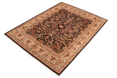 handmade Traditional Kafkaz Brown Tan Hand Knotted RECTANGLE 100% WOOL area rug 8X10