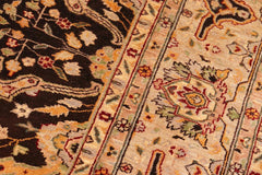 handmade Traditional Kafkaz Brown Tan Hand Knotted RECTANGLE 100% WOOL area rug 8X10