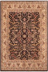 handmade Traditional Kafkaz Brown Tan Hand Knotted RECTANGLE 100% WOOL area rug 8X10