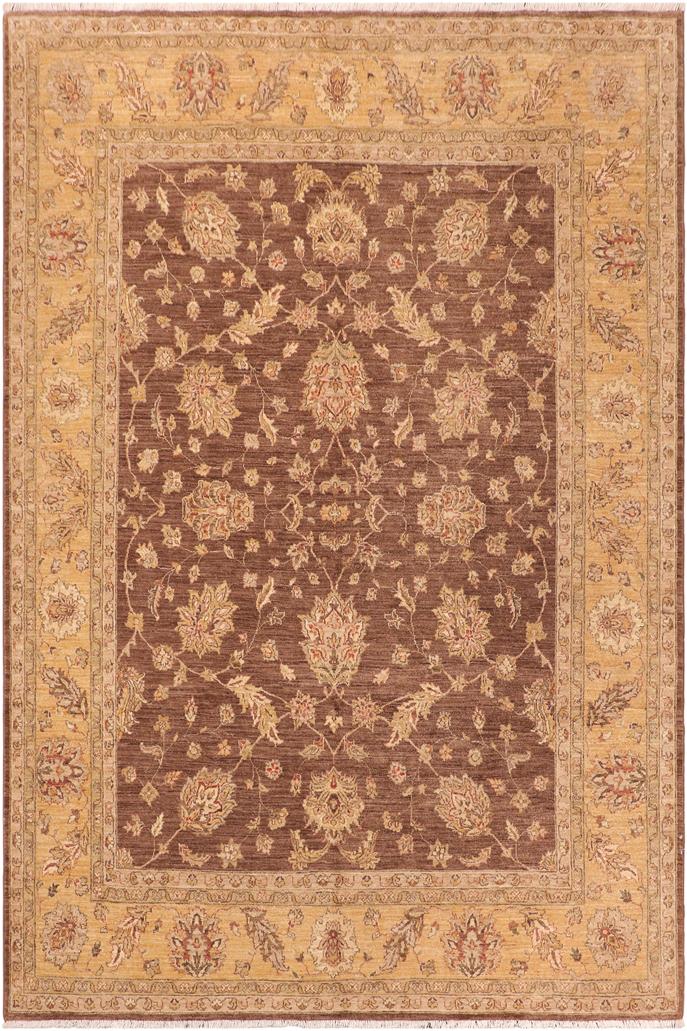 handmade Traditional Kafkaz Brown Gold Hand Knotted RECTANGLE 100% WOOL area rug 8X10
