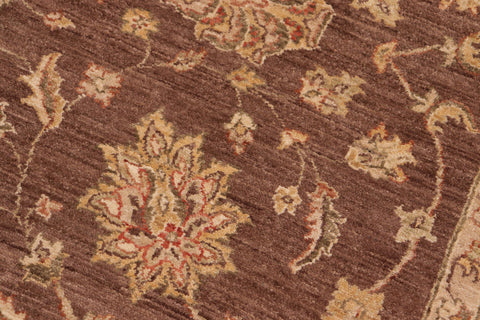 handmade Traditional Kafkaz Brown Gold Hand Knotted RECTANGLE 100% WOOL area rug 8x10