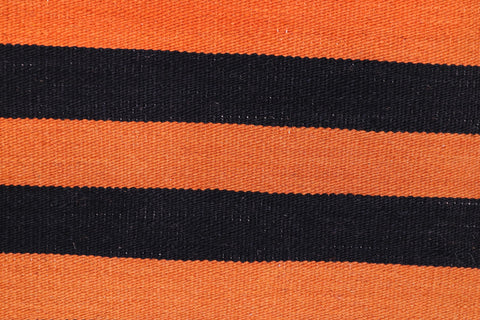 handmade Modern Kilim Rust Black Hand-Woven RECTANGLE 100% WOOL area rug 3x5