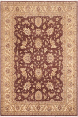 handmade Traditional Kafkaz Brown Beige Hand Knotted RECTANGLE 100% WOOL area rug 8X10