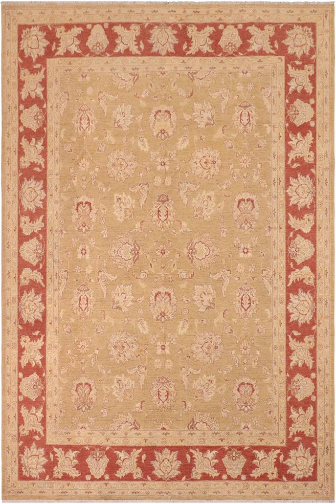 handmade Traditional Kafkaz Green Rust Hand Knotted RECTANGLE 100% WOOL area rug 8X10