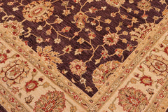 handmade Traditional Kafkaz Purple Beige Hand Knotted RECTANGLE 100% WOOL area rug 8X11