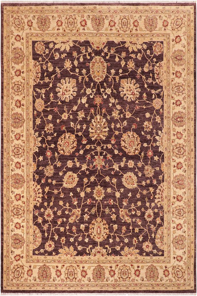 handmade Traditional Kafkaz Purple Beige Hand Knotted RECTANGLE 100% WOOL area rug 8X11