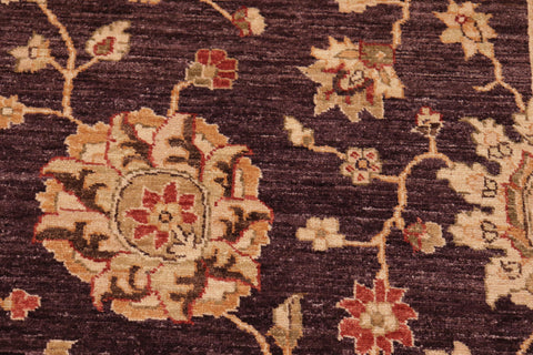 handmade Traditional Kafkaz Purple Beige Hand Knotted RECTANGLE 100% WOOL area rug 8x11