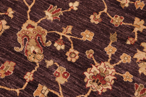handmade Traditional Kafkaz Purple Beige Hand Knotted RECTANGLE 100% WOOL area rug 8x11