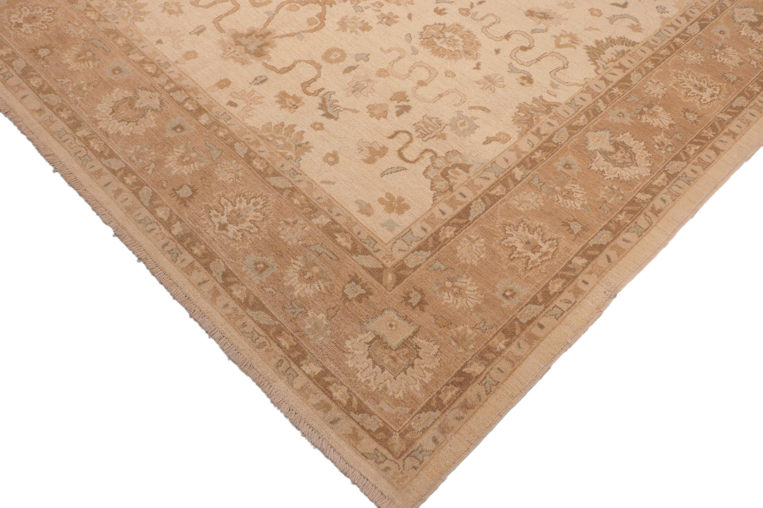 handmade Traditional Kafkaz Beige Lt. Brown Hand Knotted RECTANGLE 100% WOOL area rug 8x10