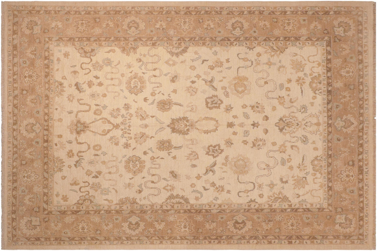 handmade Traditional Kafkaz Beige Lt. Brown Hand Knotted RECTANGLE 100% WOOL area rug 8x10